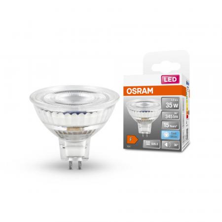 OSRAM LED GU5.3 Star Strahler MR16 36° 3,8W wie 35W universalweißes Licht 4000K 12V Niedervolt - schmaler Abstrahlwinkel